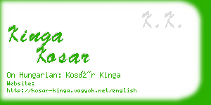 kinga kosar business card